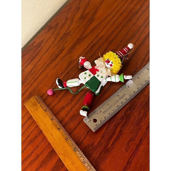 Clown Ornament Rare Kurt S. Adler Wooden Hand Painted Jester Vintage 1983 - Picture 4 of 4